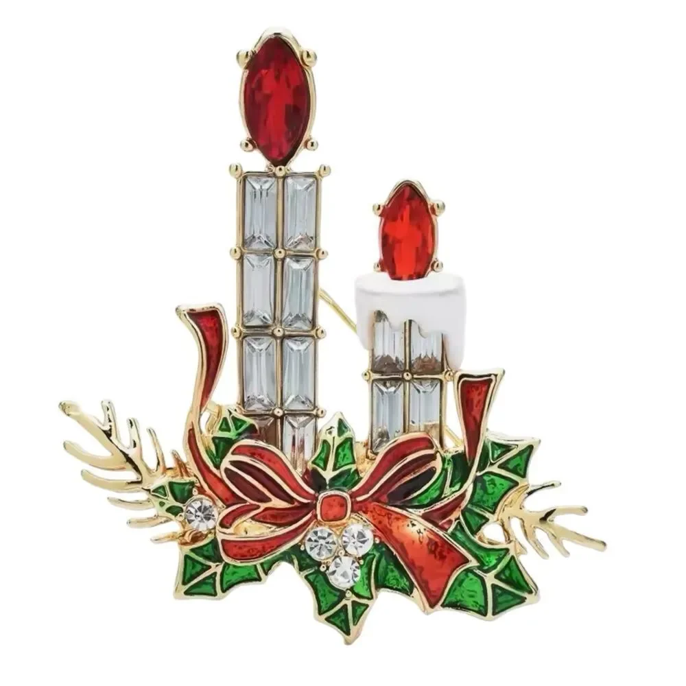 CRYSTAL CANDLE BROOCH‎